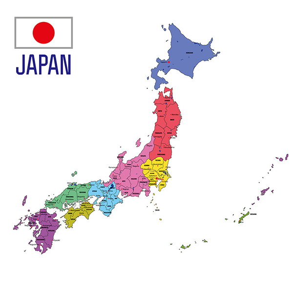 Bản đồ địa hình Nhật Bản